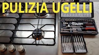 Pulizia ugelli piano cottura  how to clean gas cooktop jet Sub ENGITA [upl. by Stillman334]