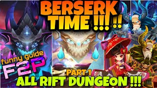 ALL RIFT DUNGEON VS BERSERK  BUFFED HWAHEE SUMMONERS WAR PART 1 LIGHT amp DARK [upl. by Beatrix172]