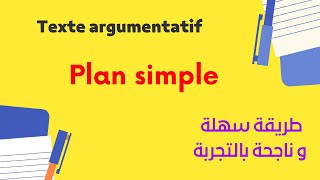 Production écrite  Plan simpleapplication dun sujet أسهل منهجية نص حجاجي [upl. by Einnaffit776]