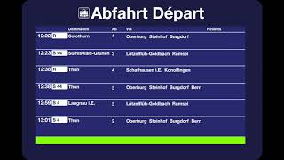 BLS Info  SBB Abfahrten  HasleRüegsau [upl. by Anialahs]