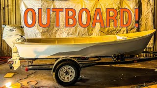 DIY Boat Build mounting the outboard [upl. by Eadith]