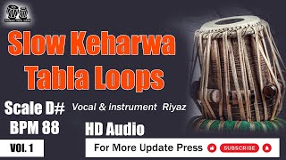 Slow Keharwa Tabla Loops Scale D BPM 88 HD Audio Taalmala Tabla Studio [upl. by Gearhart]