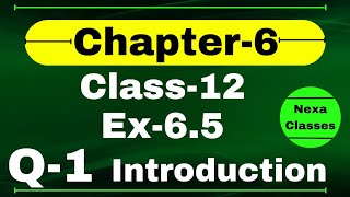 Class 12 Ex 65 Q1 Math  Chapter6 Class12 Math  Q1 Ex 65 Class 12 Math  Ex 65 Q1 Class 12 Math [upl. by Lateehs]