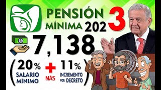 Gobierno AUMENTA 20 PENSIÓN MÍNIMA IMSS más 11 POR DECRETO Solo LEY 1973 [upl. by Ovida704]