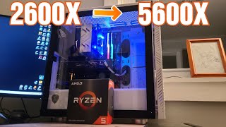 Ryzen 5 5600X Upgrade from 2600X Benchmarks amp Thoughts Zen 3 [upl. by Aillicec323]