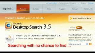 Tutorial How Copernic Desktop Search can help finding files never again [upl. by Reinwald788]