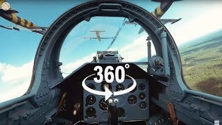 Fighter Jet Formation Flying 360° video  6 Jets [upl. by Kiehl940]