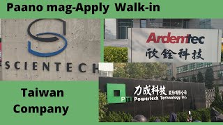 Paano magapply walkin sa Ardentecscientech at PTI Yung online oh Link sa comment section nalang [upl. by Ohcirej]