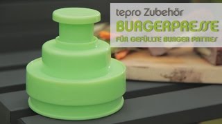 tepro Grillzubehör Burgerpresse für gefüllte BurgerPattys [upl. by Richie]