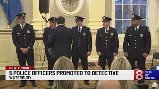 Waterbury police holds promotion ceremony for 5 detectives [upl. by Adlay]