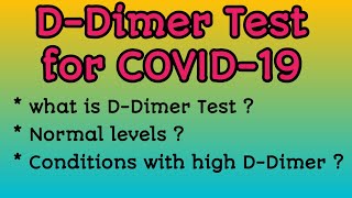 D Dimer test [upl. by Sioux]