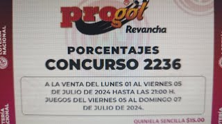 resultados Progol 2236 [upl. by Rana]