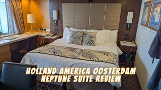 Holland America Oosterdam Neptune Suite WORTH the Upgrade Cabin 7073 Tour amp Review 2024 [upl. by Kirimia]