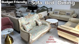 Budget Friendly Sofa Bed Dining Table Chairs direct from Manufacturer  Carving Sofa Full Covered [upl. by Sofie]