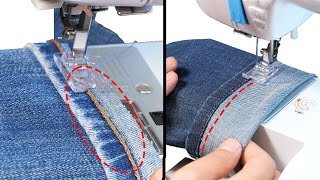 How to hem jeans in 5 minutes while keeping the original hem [upl. by Mclyman]