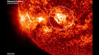 Filament Eruption and CME 10232024  SolarHamcom [upl. by Jamison]