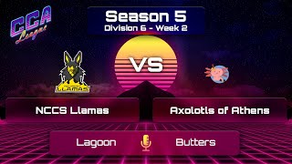 Div 6 NCCS Llamas vs Axolotls of Athens  CCA League S5 W2 [upl. by Ennaitsirk]