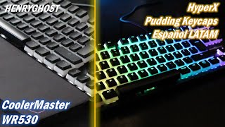 HyperX Pudding Keycaps en Español y Almohadilla CoolerMaster WR530  Accesorios para tu teclado [upl. by Larson]