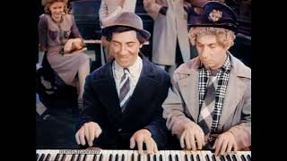 The Marx Brothers  Piano Scene from The Big Store Colourised 1941 [upl. by Song]