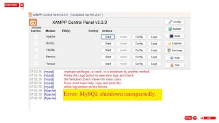 FIXED XAMPP Error MySQL shutdown unexpectedly  Repair Corrupted Database [upl. by Southworth]