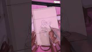 meena cartoon drawing illusion  meena quick drawing tutorial  ytshorts cartoondrawing [upl. by Rolandson]