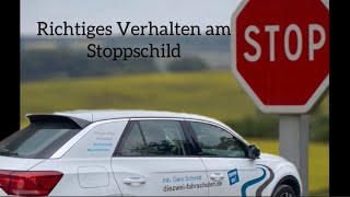 Stoppschildrichtiges Verhalten am StoppschildPrüfungssituation [upl. by Anayt91]