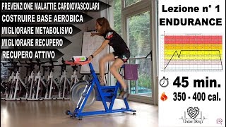 Lezione Spinning  indoor cycling allenamento completo ENDURANCE 75  Lez n°1 [upl. by Htrap]