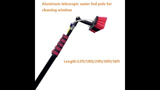 Aluminum telescopic water fed pole with brush [upl. by Moina]