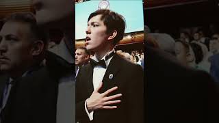 димаш 迪玛希Dimash sings the national anthem of Kazakhstan 🇰🇿 26042017 [upl. by Yttisahc994]