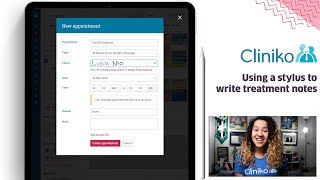 Cliniko tip Using a stylus to write treatment notes [upl. by Ynehteb768]