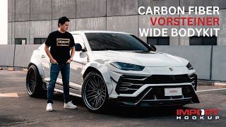 Lamborghini Urus with a full carbon fiber Vorsteiner wide bodykit  4K [upl. by Westphal]