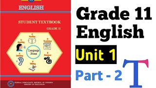 English grade 11 unit 1 part 2 new curriculum entrancetricks [upl. by Emmye946]