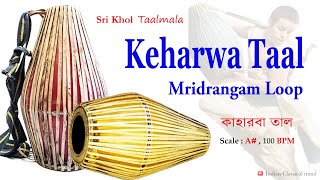 keharwa Taal Mridangam Loops  kaharwa taal A sharp [upl. by Aschim504]