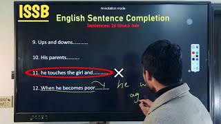 ISSB English Sentence Completion  ISSB Test Preparation [upl. by Weylin]