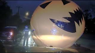 Ohio officer vs Runaway inflatable pumpkin [upl. by Perr]