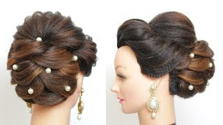 New Wedding Updo Bridal Hairstyle Tutorial For Long Hair [upl. by Ilaire]