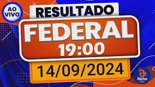 Resultado do jogo do bicho ao vivo  Federal  1900  14092024 [upl. by Naujud]