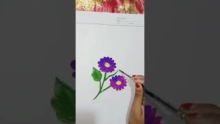 Acrylic Painting  Flower Painting  Painting For Beginners [upl. by Neffirg]