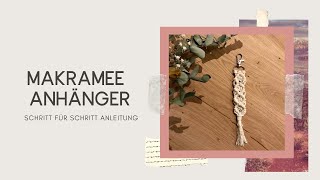 Makramee Anhänger⎪Makramee Schlüsselanhänger⎪Schritt für Schritt Anleitung [upl. by Abita]