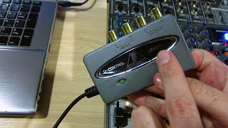 4 GRABACIÓN DE LA MEZCLA ESTÉREO DE LA CONSOLA EN UN PC MEDIANTE UN CONVERSOR DIGITAL USB UCA [upl. by Thamora511]