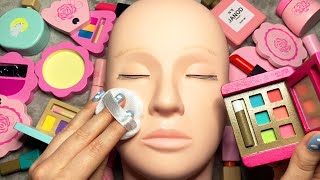 ASMR Wooden Makeup on Mannequin Whispered 3 [upl. by Wat741]