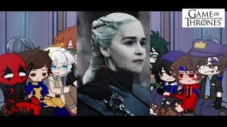 Gacha Fandoms React to the Game of Thrones Edits  Gacha Club Reaction Video [upl. by Nodarb302]