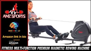 Describing Sunny Health amp Fitness MultiFunction Premium Magnetic Rowing Machine Amazon [upl. by Raney]