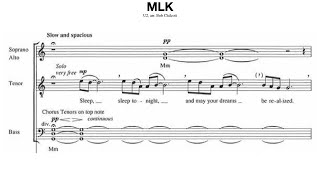 MLK U2 arr Bob Chilcott Score Video [upl. by Olivie]