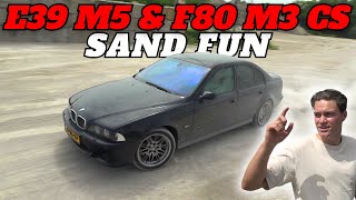 E39 M5 amp F80 M3 CS SAND DRIFTING  ZOLLVEREINTREFF NIGHT MEETING [upl. by Reivad]