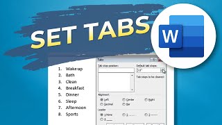 How to Set Tabs in a Word Document [upl. by Lainad]