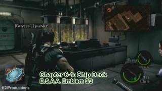 Resident Evil 5 BSAA Emblem Guide Chapter 61 [upl. by Grega280]