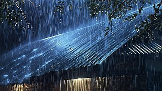 Fall into Sleep in 3 Minutes with Heavy Rain amp Thunder Intense Sounds on Tin Roof  REAL RAIN 🌧️ [upl. by Ibmat667]