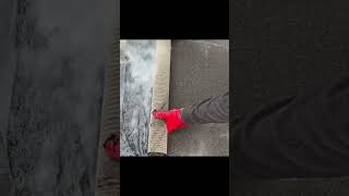 Satisfying roll of roofing repairs fypシ゚viral viralvideo diy roof roofrepair [upl. by Ahsenac]