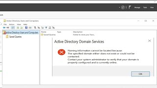 How To Fix The Specified Domain Either Does Not Exist Or Could Not Be Contacted Windows Server [upl. by Adnolohs]